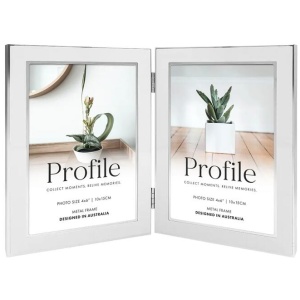 Profile - Eternal 4x6" Vertical Double Photo Frame - White