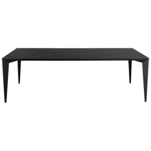 Raimon Furniture Alexandra Large Modern Rectangular Kitchen Dining Table Ceramic Metal Frame 240cm - Nero