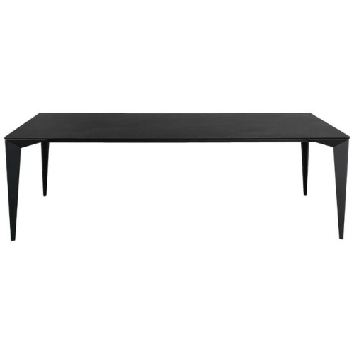 Raimon Furniture Alexandra Large Modern Rectangular Kitchen Dining Table Ceramic Metal Frame 240cm - Nero
