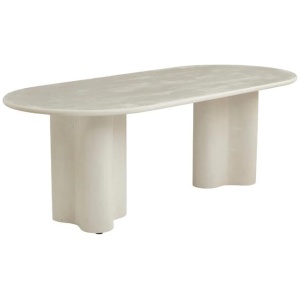 Raimon Furniture Gus Micro-Cement Coated Wooden Kitchen Dining Table 220cm Pebble