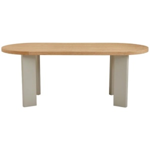 Raimon Furniture Harcon Country Style Wooden Rectangular Kitchen Dining Table 200cm Oak / Grey