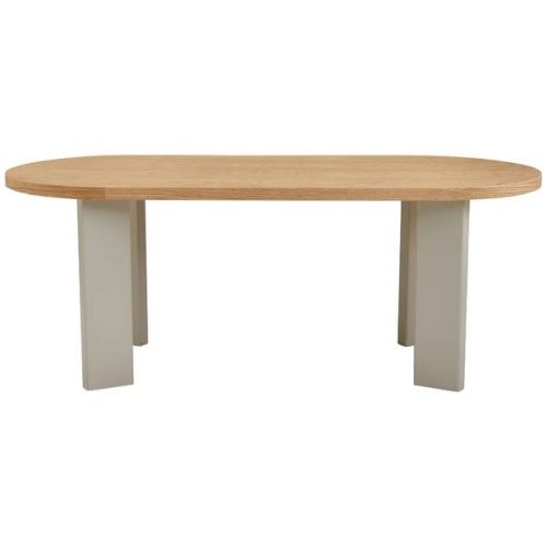 Raimon Furniture Harcon Country Style Wooden Rectangular Kitchen Dining Table 200cm Oak / Grey