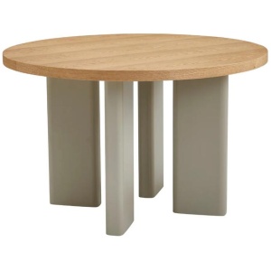 Raimon Furniture Harcon Country Style Wooden Round Kitchen Dining Table 120cm Oak / Grey