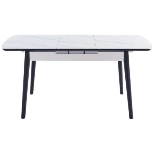Raimon Furniture Janice Extension Rectangular Dining Table 120-140cm - Snow White Ceramic