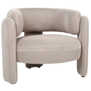 Raimon Furniture Tasa Mesh Fabric Occasional Armchair Accent Lounge Chair Sand