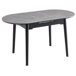 Raimon Furniture Tyron Oval Extension Wooden Ceramic Dining Table 110-140cm - Greystone Ceramic