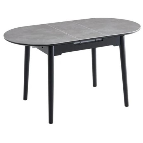 Raimon Furniture Tyron Oval Extension Wooden Ceramic Dining Table 110-140cm - Greystone Ceramic
