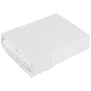 Ramesses 1000TC American Pima Cotton Narrow Stripe Sheet Set White Queen