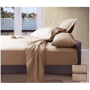 Ramesses 1000TC American Pima Cotton Plain Design Sheet Set Linen Queen