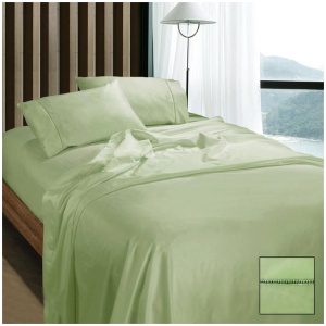Ramesses 1100TC Egyptian Cotton Sateen Sheet Set Mint Queen