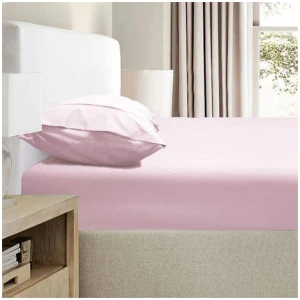 Ramesses 2000TC Bamboo Embossed Fitted Sheet Combo Set Pink King