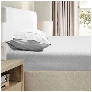 Ramesses 2000TC Bamboo Embossed Fitted Sheet Combo Set Silver King