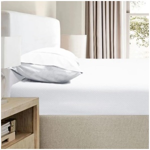 Ramesses 2000TC Bamboo Embossed Fitted Sheet Combo Set White King