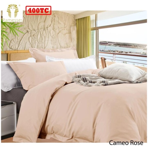 Ramesses Bamboo Cotton Quilt Cover Set Cameo Rose Queen