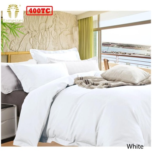 Ramesses Bamboo Cotton Quilt Cover Set White King