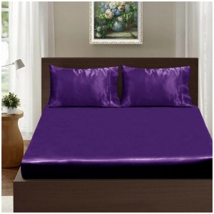 Ramesses Casablanca Satin Fitted Sheet Combo Set Violet Queen