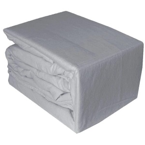 Ramesses Egyptian Cotton Flannel Sheet Set Silver Single