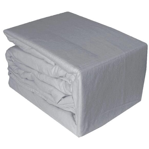 Ramesses Egyptian Cotton Flannel Sheet Set Silver Single