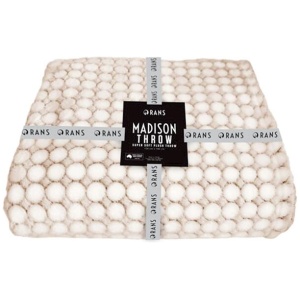 Rans Madison Plush Throw - Linen