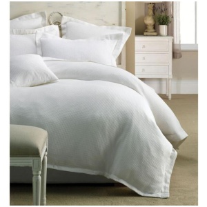 Rans Paris Waffle Quilt Cover Set White - Queen
