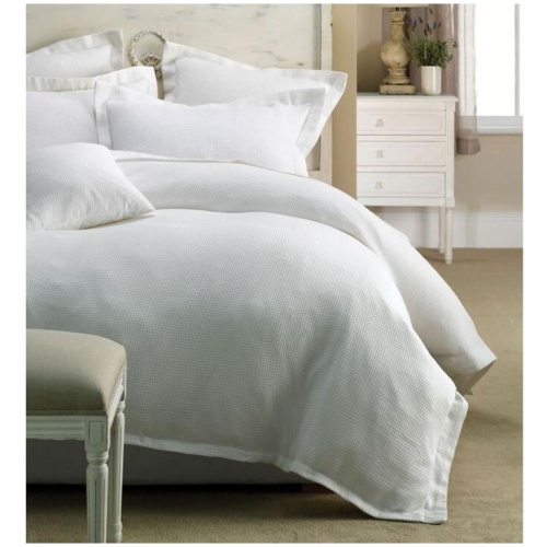 Rans Paris Waffle Quilt Cover Set White - Queen