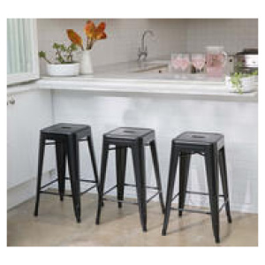 Replica Tolix 2.0 Matte Bar Stool Large Black