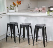 Replica Tolix 2.0 Matte Bar Stool Large Black