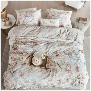 Riviera Maison Everlasting Natural Cotton Quilt Cover Set Queen