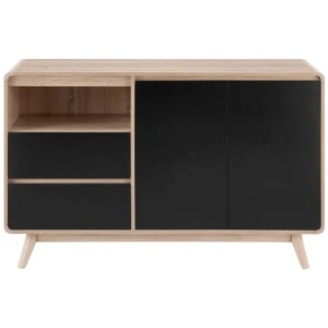 Robin Buffet Unit Sideboard Storage Cabinet - Black - Black
