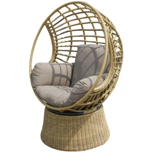 Robin Wicker Outdoor Swivel Chair - Natural by Interior Secrets - AfterPay Available