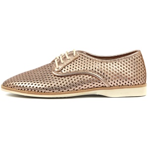 Rollie Derby Punch X Rose Gold Leather Rose Gold Shoes Womens Shoes Casual Flat Shoes