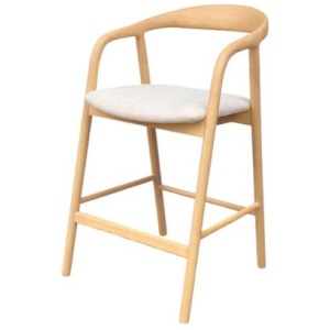 Rowan 65cm Natural Bar Stool - Naxos Beige by Interior Secrets - AfterPay Available