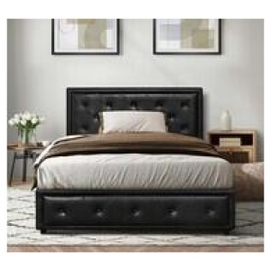 Rowynn Gas Lift Storage King Single Bed Black