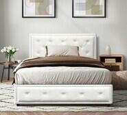 Rowynn Gas Lift Storage King Single Bed White