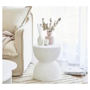 Saluzzo 37Cm Side Table White
