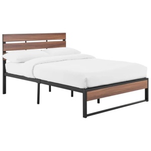 San Antonio Bed Frame - Walnut, Queen - Queen