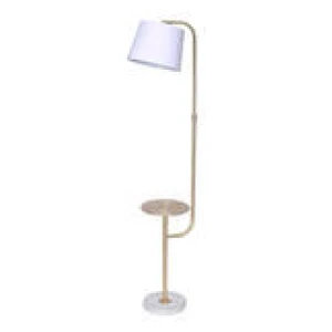 Sarantino Floor Lamp With Shelf Yellow