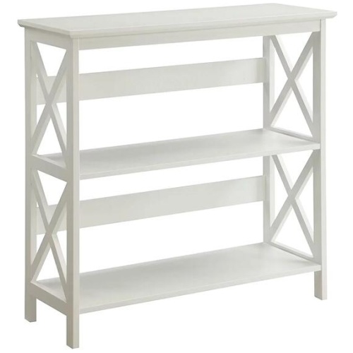 Sarantino Lucas 3-Tier Bookshelf Display Rack in White