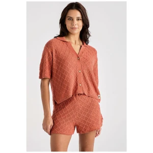 Scallop Shrunken Knit Shirt