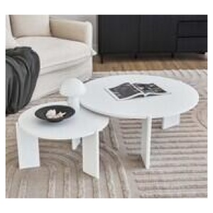 Set Of 2 Anika Coffee Table White