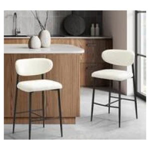 Set Of 2 Black Hargrave Barstools Black