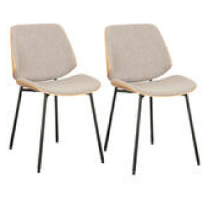 Set Of 2 Bree Dining Chair White