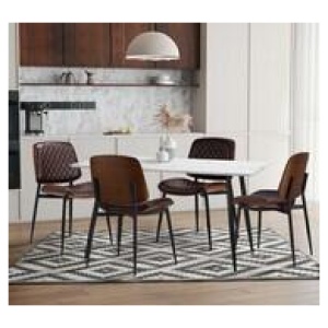 Set Of 2 Chad Dining Chairs Brown