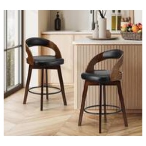 Set Of 2 Clemson Barstools Black