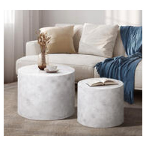 Set Of 2 Coralie Coffee Tables White