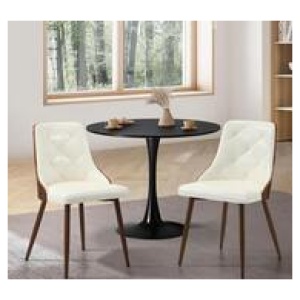 Set Of 2 Dunstan Dining Chairs White