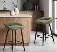 Set Of 2 Eldridge Bar Stools Green