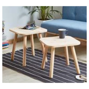 Set Of 2 Ema Coffee Tables Neutral