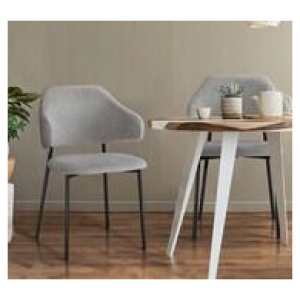 Set Of 2 Gene Dining Chairs Black