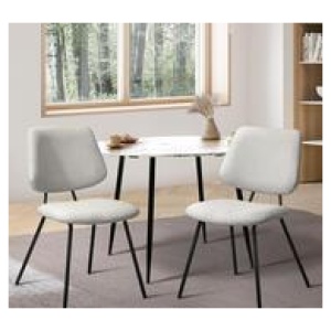 Set Of 2 Harford Dining Chairs White